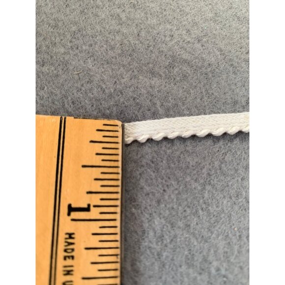 Vintage White Twisted Cotton Trim Cord 1/4" Wide 3 Yards For Sewing Crafts - Picture 4 of 5